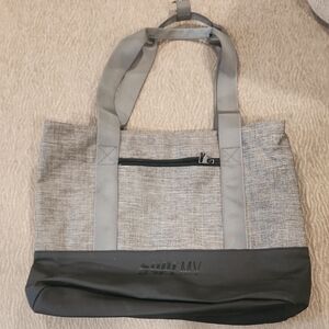 Hype Gray and Black Duffel Bag with Minimalist Design